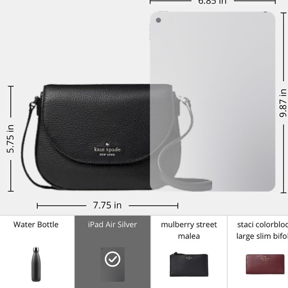 Kate Spade Black Leila Mini Flap Crossbody Bag - Picture 6 of 12